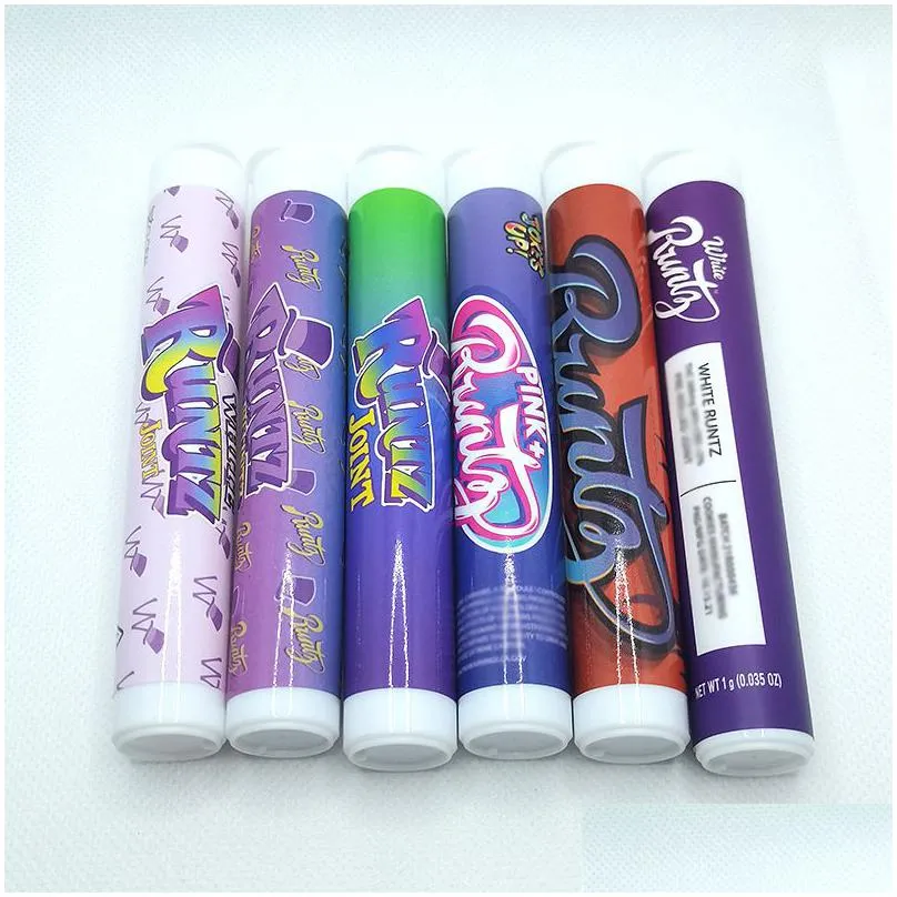 wholesale coated paper sticker custom for glass plastic preroll tubes pre roll label jokes up moon rock lemonnade white runtz