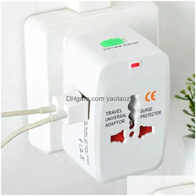 all in one universal global international plug adapter 2 usb port world travel ac power  adaptor with au us uk eu plug with retail