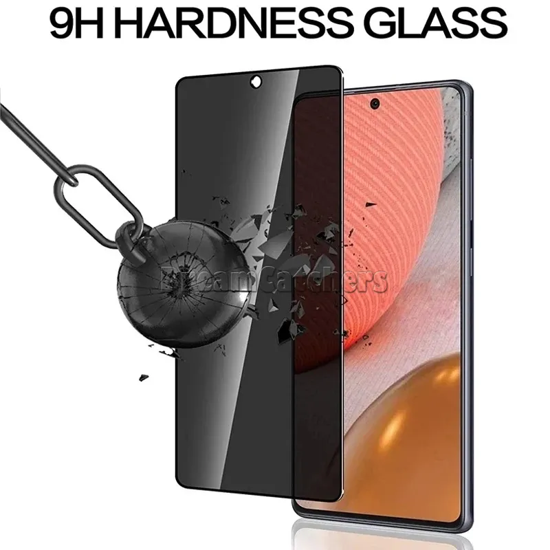 Privacy Tempered Glass Anti-Spy Screen Protector For Samsung A82 A91 A52S A73 A53 A70 A80 A90 Anti-Spy Glass For Samsung A50 A51 A52 with Retail Box Package