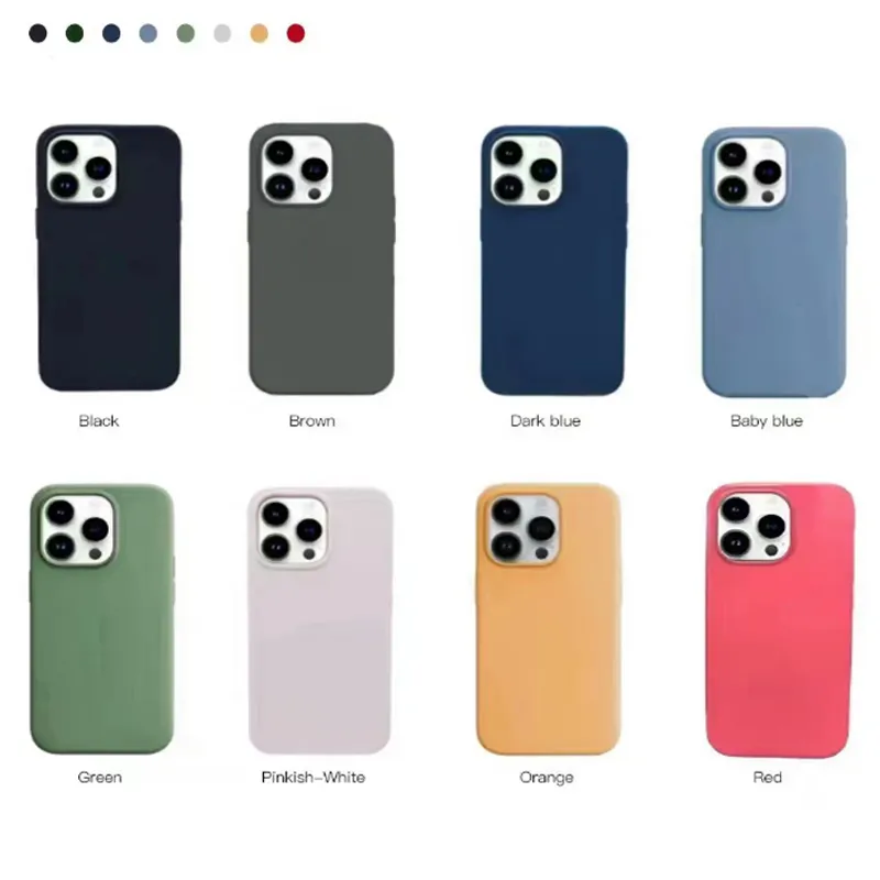 Luxury PU Silicone Magnetic Phone Case with Animation Magnetic Leather Phone Cover for iphone 15 15 Pro Max plus