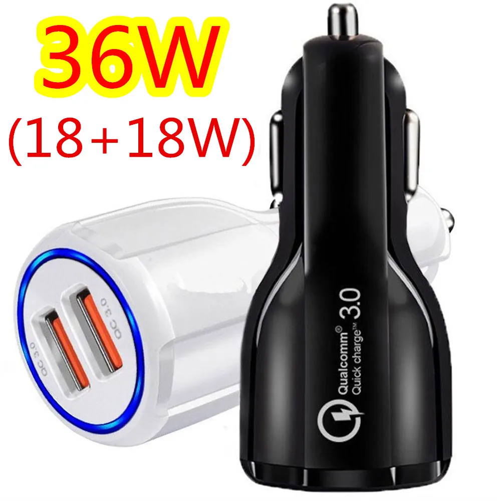 Super Fast Quick Charging Dual PD USB C Car Charger 60W PD30W Auto Power Adapters For Ipad 2 3 4 Iphone 11 12 13 14 15 Samsung LG tablet pc gps With Retail Box