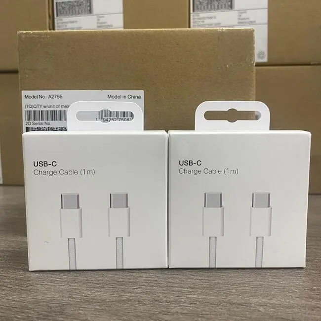 OEM Quality 60W PD Cables for iPhone 15 pro max Fast Charging 1m 3FT USB C to Type C Braided Cable Charging Cords Quick iPhone Charger Cord Data Cable Colorful