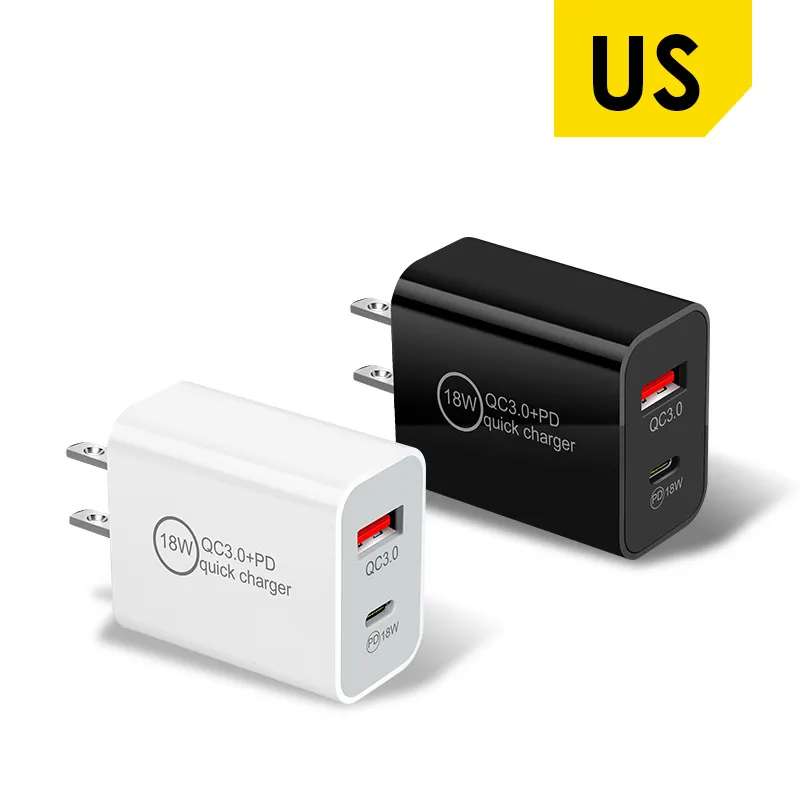 20W 18W 12W 2.4A Eu US AC Home Travel USB C Wall Charger PD Chargers Adapter For Iphone 11 12 13 14 15 Samsung htc Android phone pc