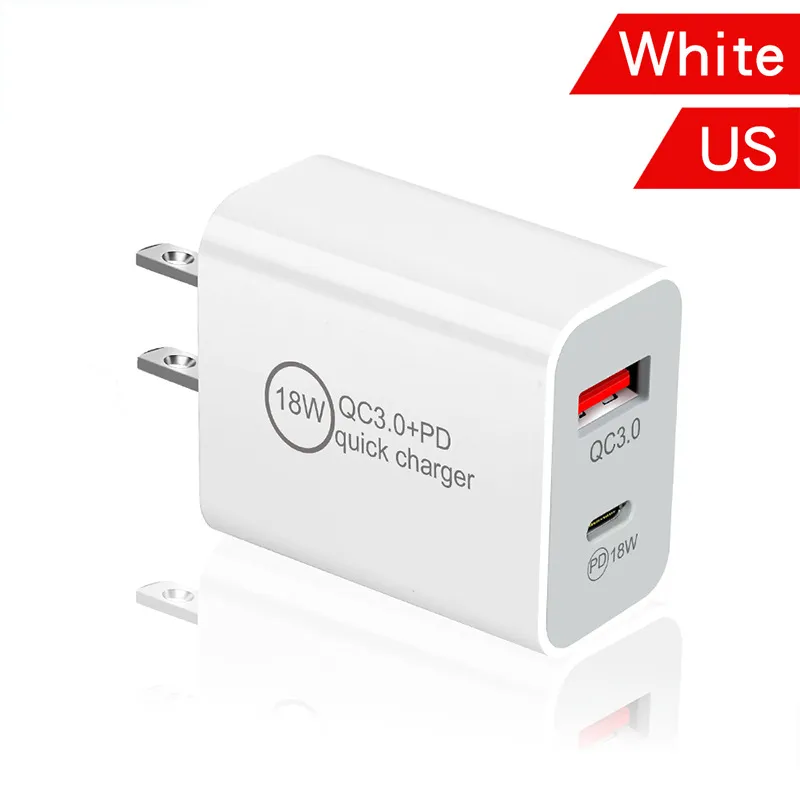 20W 18W 12W 2.4A Eu US AC Home Travel USB C Wall Charger PD Chargers Adapter For Iphone 11 12 13 14 15 Samsung htc Android phone pc