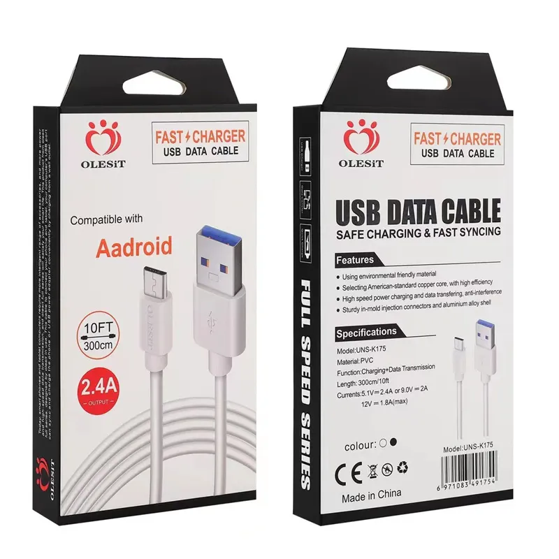 Cell Phone Cables 27W 30W 60W USB 5pin charging phone charger data Sync Charge cable for smartphone samsung huawei Type-c to type-c 3ft 6ft 10ft retail box