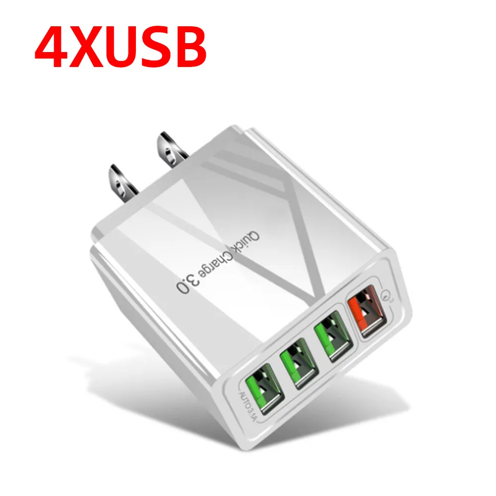 4xusb Wall Charger adapter USb C Fast Travel Charger Power Adapters For IPhone 15 promax Samsung Huawei Moto Android phone pc