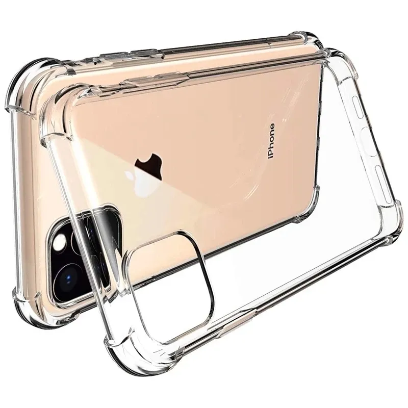 Luxury Shockproof Transparent Case For iPhone 15 14 13 12 11 Pro Max X Xs XR Max 7 8 Plus Bumper Cases Cover