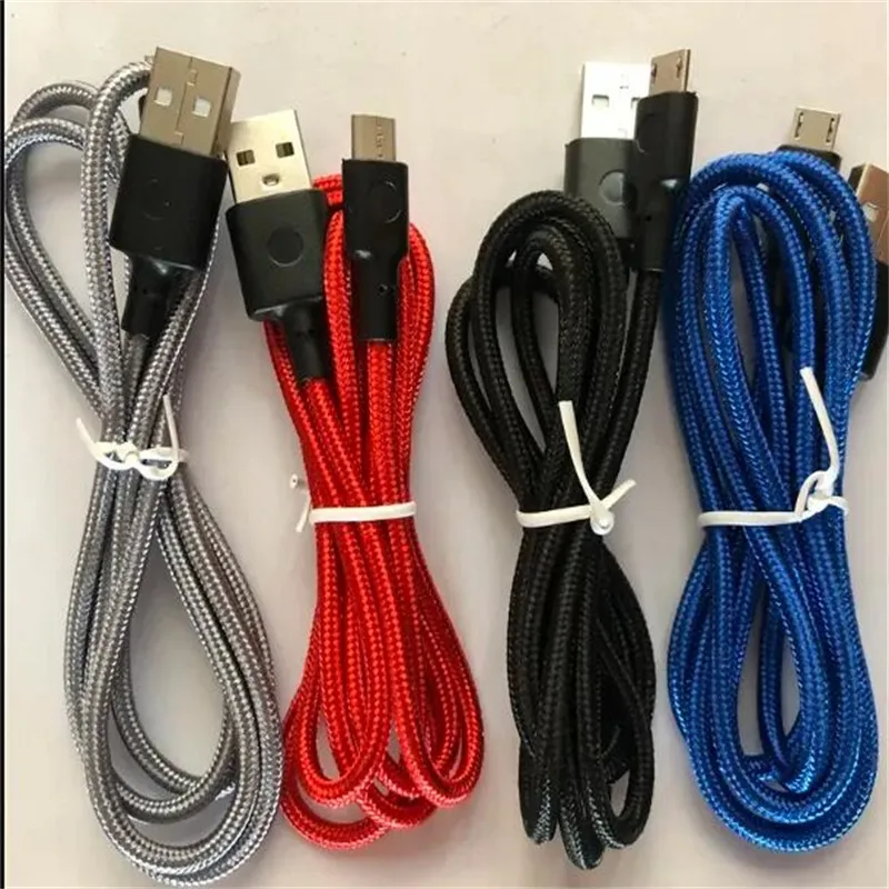 Braided USB Cables Type C V8 Micro 1M/3ft 2M/6ft 3M/10ft Data 2A Fast Charger Cable Cord Weave Rope Line And C To C Cable for For phone