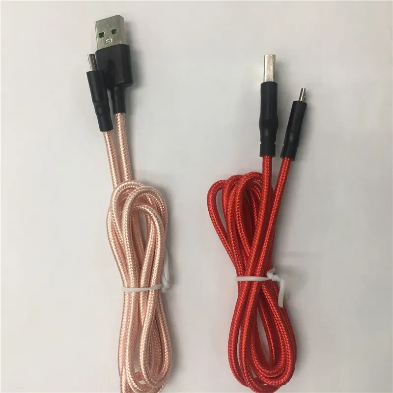 Braided USB Cables Type C V8 Micro 1M/3ft 2M/6ft 3M/10ft Data 2A Fast Charger Cable Cord Weave Rope Line And C To C Cable for For phone