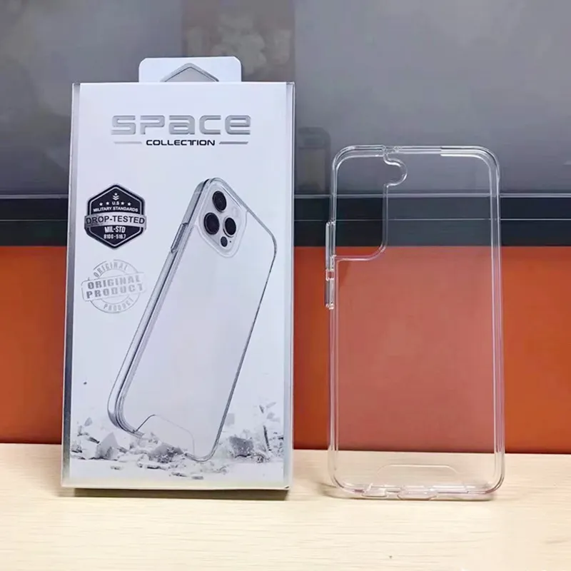 Space Rugged Acrylic Clear Cases Crystal Non-Yellowing TPU PC Shockproof Slim Cover for iPhone 15 14 13 12 11 Pro MaxSamsung Huawei Transparent Cover