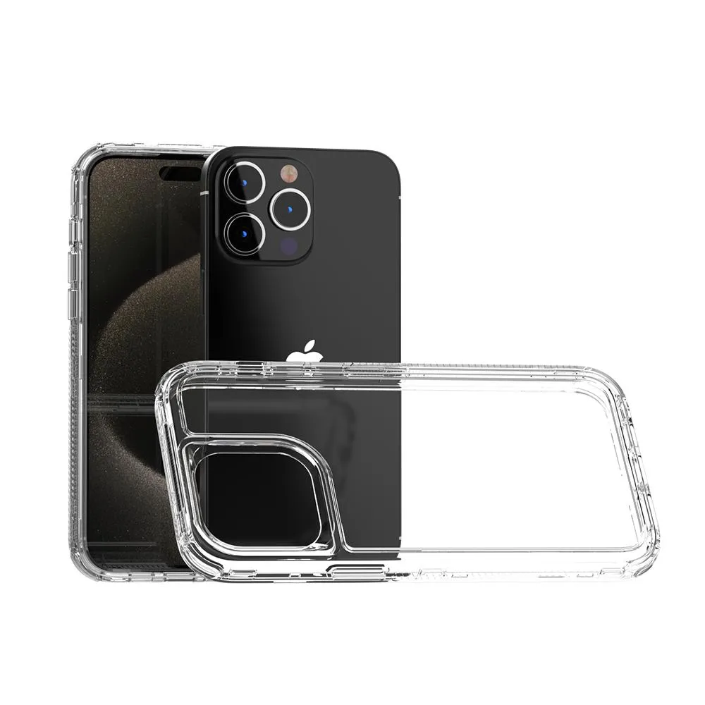 3IN1 Combo Phone Cases For iPhone 15 Plus Pro Max 14 13 Pro 12 11 XS Max XR 7 8 SE2 Clear Transparent Acrylic TPU PC Shockproof Mobile Cover Back Shell