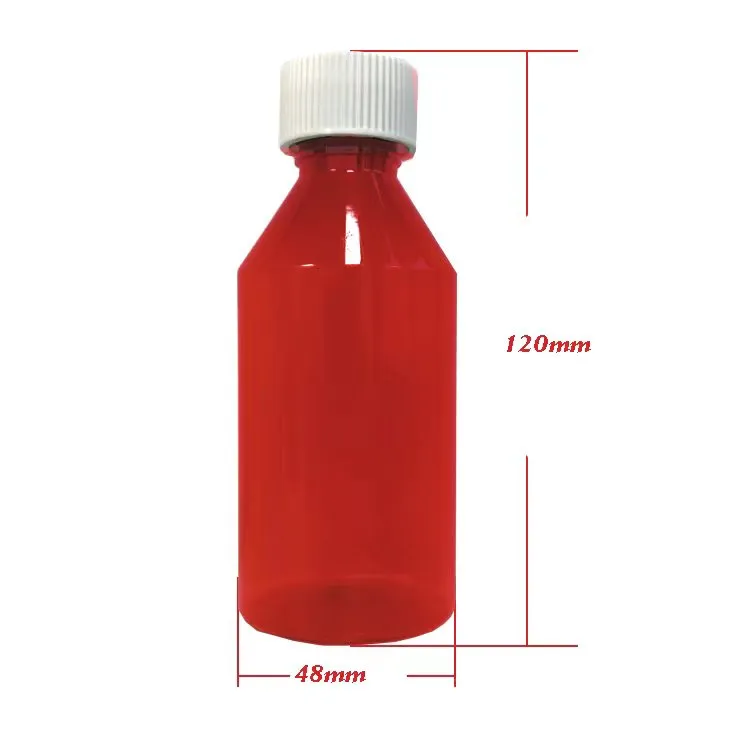 Empty 1000mg High Sweet Thclean Syrup Plastic Bottle Sticker Label Sticker Paper Custom Logo 100ml Plastic Sticker Labels cough syrup container Kaw Og