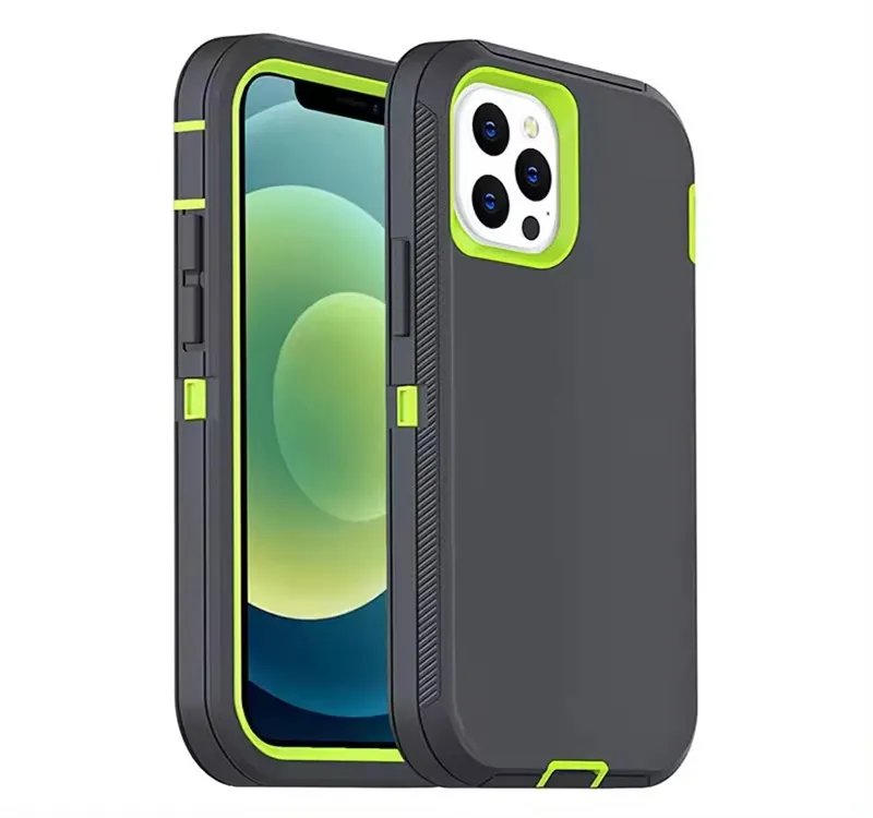 Defender Case Phone Case For iPhone 15 15 Pro Max 14 13 12 11 Xs Max XR Xs X 7 8 Plus Heavy Duty Hybrid Robot Case Military Grade Shockproof Cases & Belt Clip Holder