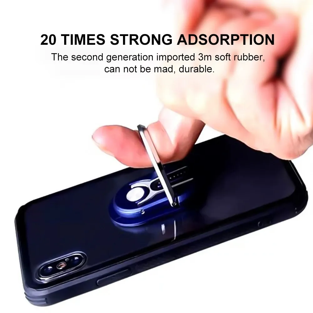 3-in-1 Multipurpose Mobile Phone Bracket Holder 360 Degree Rotation Cell Phone Ring Stand for Car Home