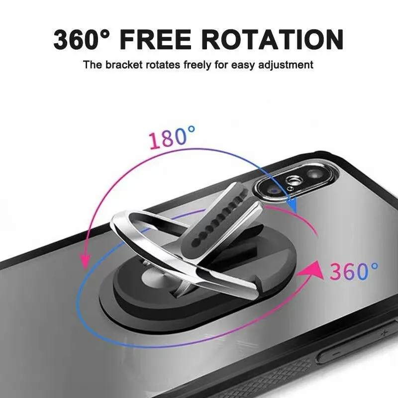 3-in-1 Multipurpose Mobile Phone Bracket Holder 360 Degree Rotation Cell Phone Ring Stand for Car Home