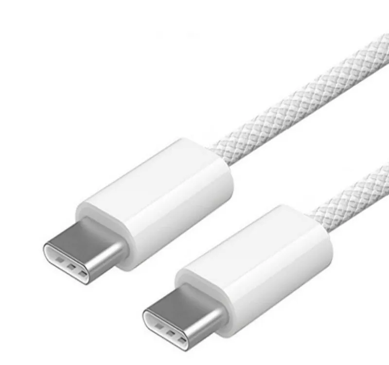 New original Nylon braided USB C-to USB-C PD 60W Type-C Fast charging cable for Phone 15 Nylon PD60W original cable