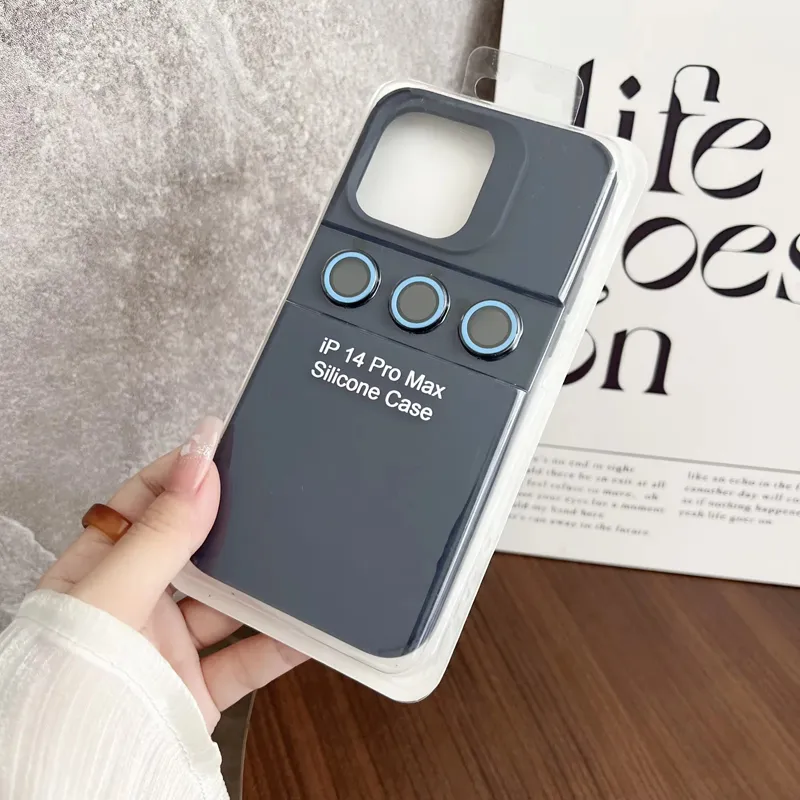 silicone phone case with lens film set for iphone new style tpu phone back cover for iPhone 16 15 14 13 12 ful case