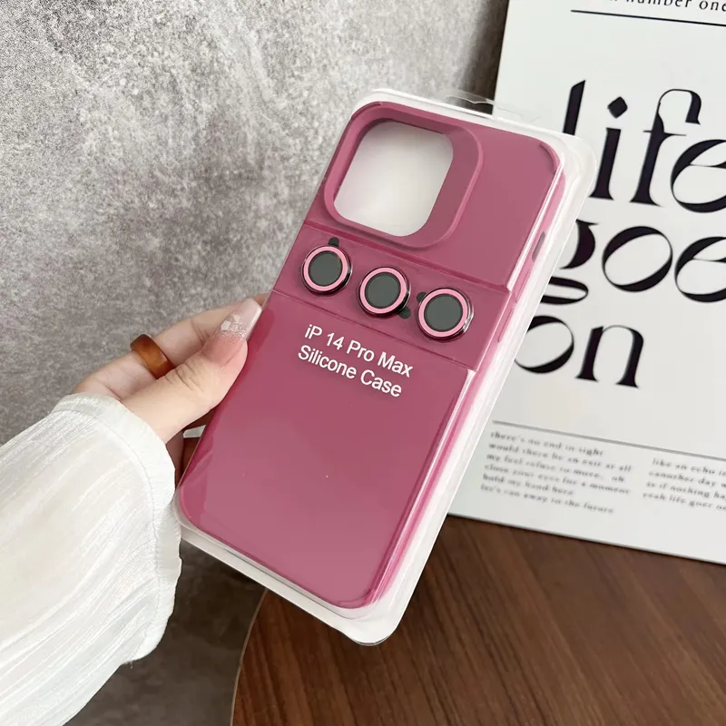 silicone phone case with lens film set for iphone new style tpu phone back cover for iPhone 16 15 14 13 12 ful case