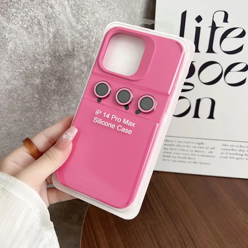 silicone phone case with lens film set for iphone new style tpu phone back cover for iPhone 16 15 14 13 12 ful case