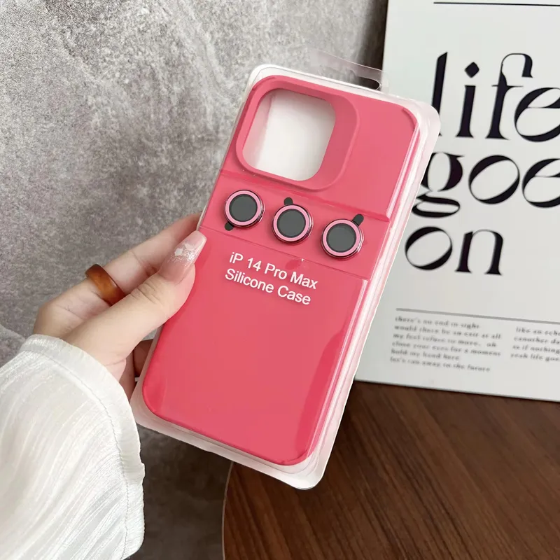 silicone phone case with lens film set for iphone new style tpu phone back cover for iPhone 16 15 14 13 12 ful case