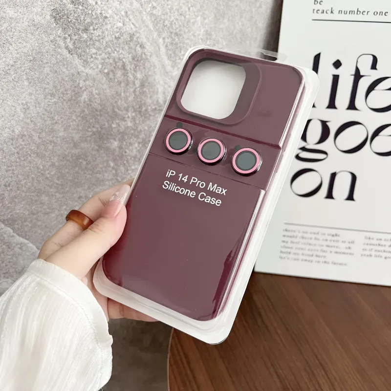 silicone phone case with lens film set for iphone new style tpu phone back cover for iPhone 16 15 14 13 12 ful case