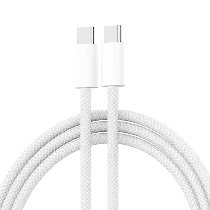 60W USB-C Woven Charge Cable 1 m C to C Type C Cable Fast Charging Cord for iPhone 15 Pro Max Samsung S24 S23 Ultra MacBook iPad Pro Air