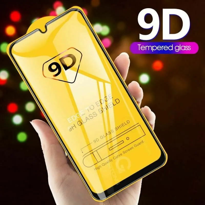 9D Full Cover Glue Phone Screen Protector Tempered Glass For iPhone 15 Pro Max Samsung Galaxy A04 A14 A24 A34 A54 A33 A53 A73 A21S A13 A10 A05 A15 A35 A55 S23 FE S22 Plus