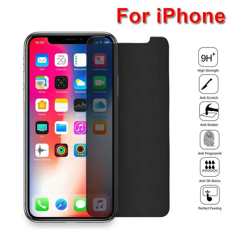 Anti-Spy Privacy Tempered Glass Screen Protector for huawei iphone 11 12 plus 13 14 15 pro max x xr 7 8 plus with package