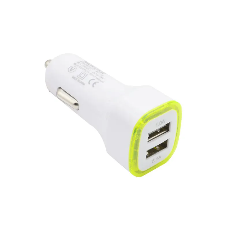 168D Universal LED Dual USB Car Charger NOKOKO Vehicle Portable Power Adapter 5V 2.1A for iPhone X Samsung S8 Note 8 with OPP package