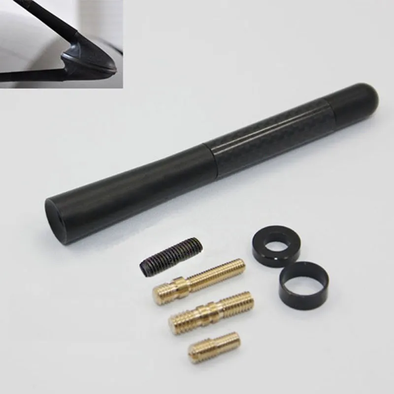 Car Styling 4.7 inch Carbon Fiber Car Antenna Aerials for Ford focus 2 and 3 fiesta, kuga, ecosport,Mazda 2 3 6 MX-5 Miata RX-8