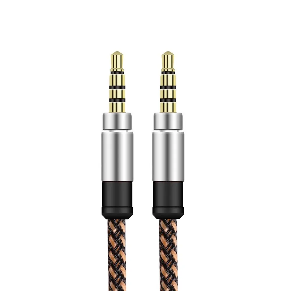 1m 1.5m 2m 3m 3.5mm fabric Braided Nylon Jack Male Car Aux Audio Cables Wire For Samsung Tablet pc mp3