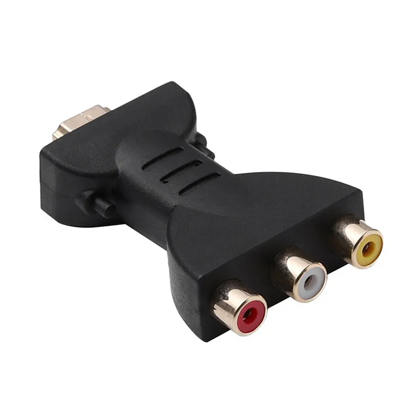 AV Digital Signal 1080P HDMI-compatible To AV/RCA Adapter Cable Male To 3 RCA Video Audio Cable RGB Color Difference Connector