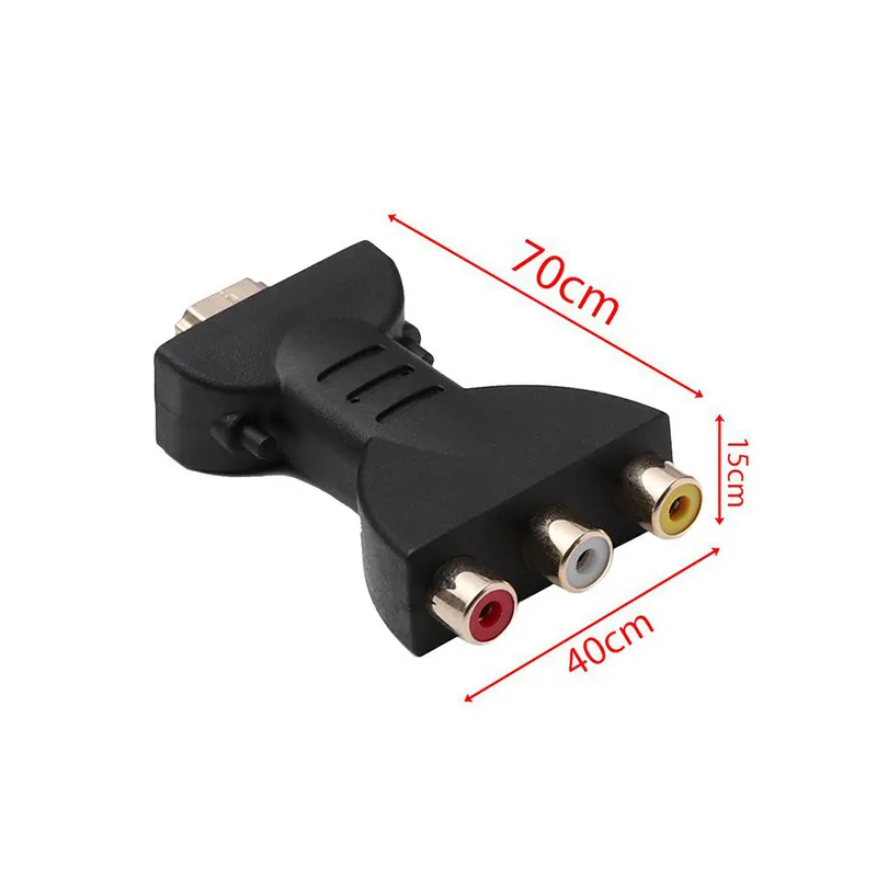 AV Digital Signal 1080P HDMI-compatible To AV/RCA Adapter Cable Male To 3 RCA Video Audio Cable RGB Color Difference Connector