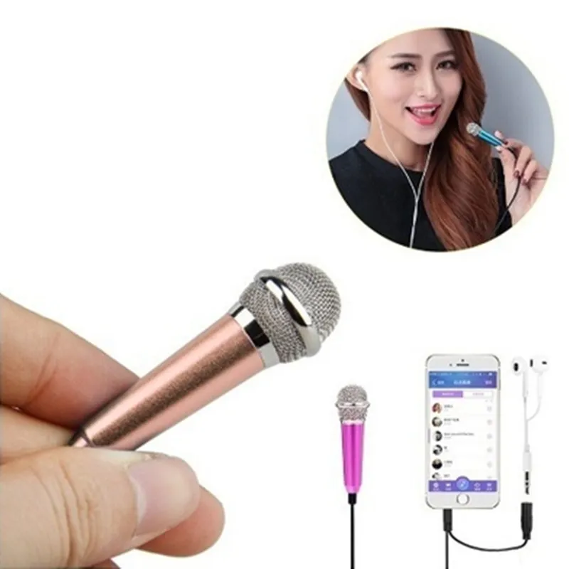 MINI Jack 3.5mm Studio Lavalier Professional Microphone Handheld Mic for Mobile Phone Computer for iPhone Samsung karaoke