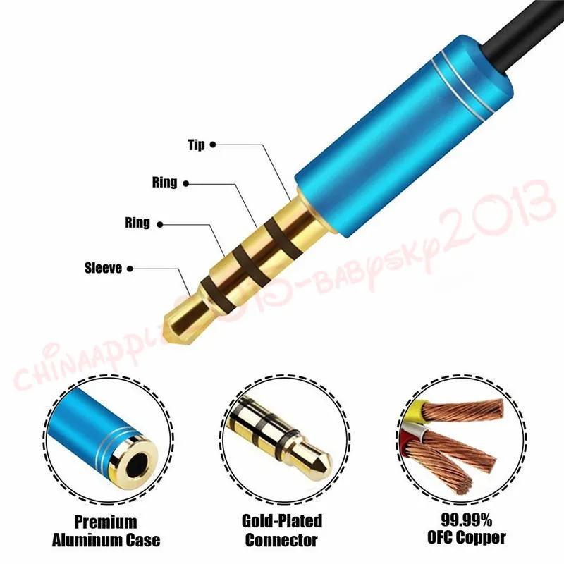 3.5mm Audio Splitter Cable for Computer Jack 1 Male to 2 Female Mic Y Splitters AUX Splitter cables