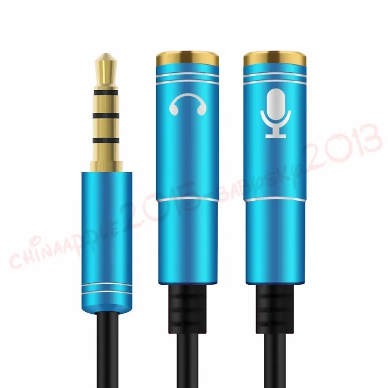 3.5mm Audio Splitter Cable for Computer Jack 1 Male to 2 Female Mic Y Splitters AUX Splitter cables