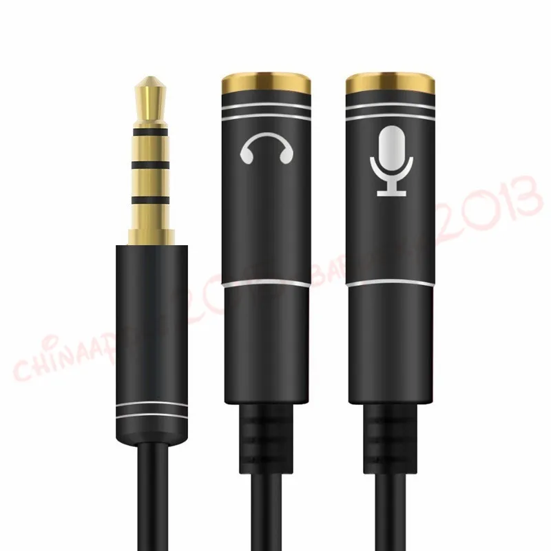 3.5mm Audio Splitter Cable for Computer Jack 1 Male to 2 Female Mic Y Splitters AUX Splitter cables