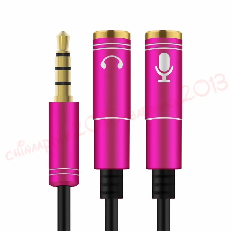 3.5mm Audio Splitter Cable for Computer Jack 1 Male to 2 Female Mic Y Splitters AUX Splitter cables