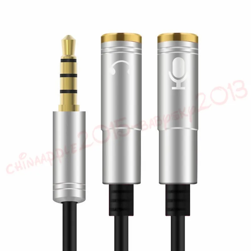 3.5mm Audio Splitter Cable for Computer Jack 1 Male to 2 Female Mic Y Splitters AUX Splitter cables