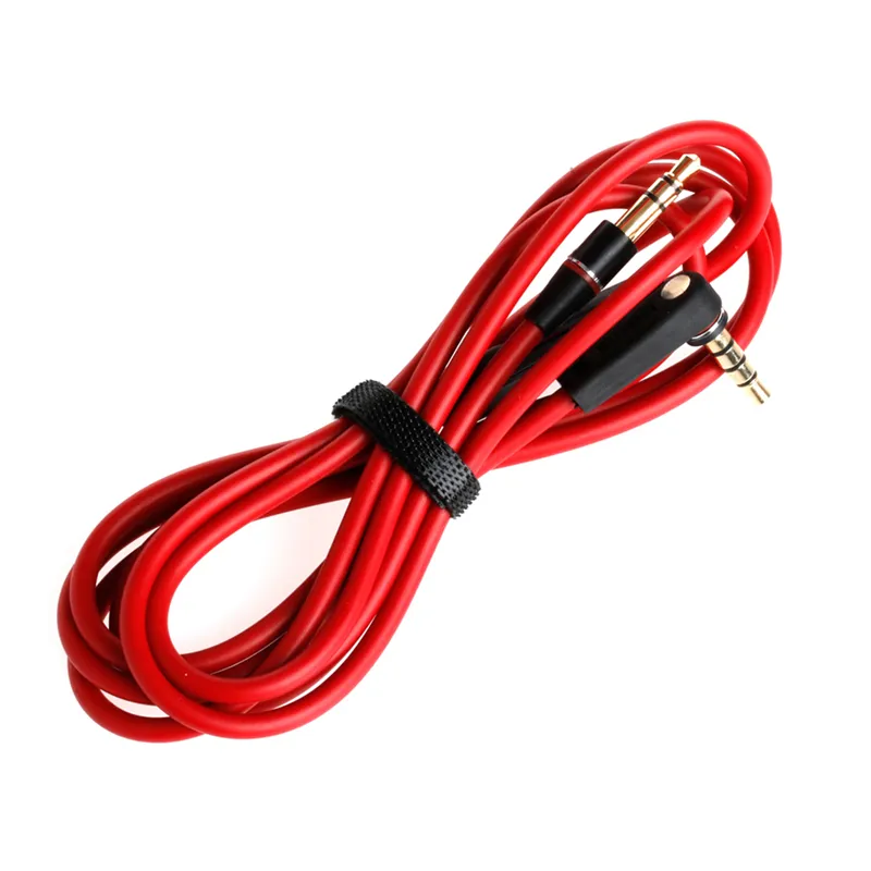 3.5mm Replacement Red Cables for Studio Heaphones with Control Talk and MIC Extension Audio AUX Male to Male