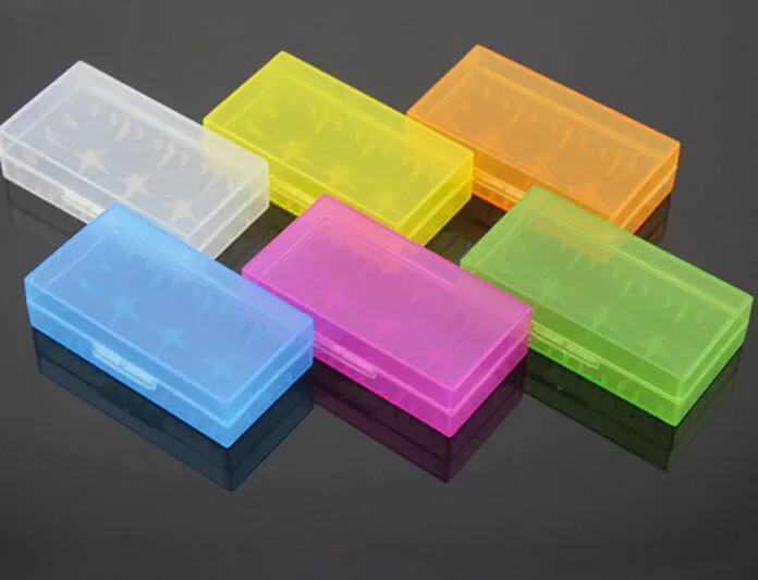 Portable Carrying Box 18650 Battery Case Storage Acrylic Box Colorful Plastic Safety Box for 18650 Battery and 16340 Battery