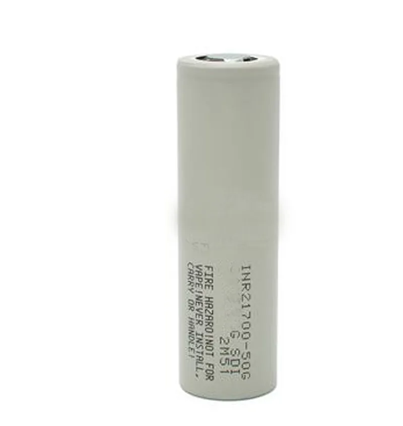 High Quality INR21700 50G 50E 5000mAh 21700 Battery 35A 3.7V Grey Blue Drain Rechargeable Lithium Batteries Cell For Samsung VS 30T 40T