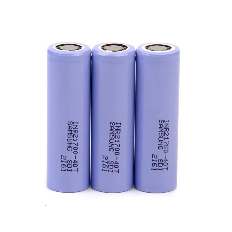 High Quality INR21700 30T 3000mAh 40T 4000mAh 21700 Battery 35A 3.7V Grey Blue Drain Rechargeable Lithium Batteries For Samsung In Stock