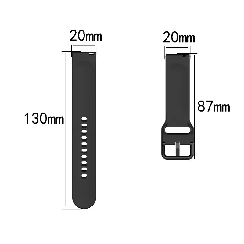 Sport Silicone Watchband Strap for Xiaomi Huami Amazfit GTS/GTR 42mm/ Bip Lite samsung S2 Gear Sport Smart Watch Strap Bracelet Band