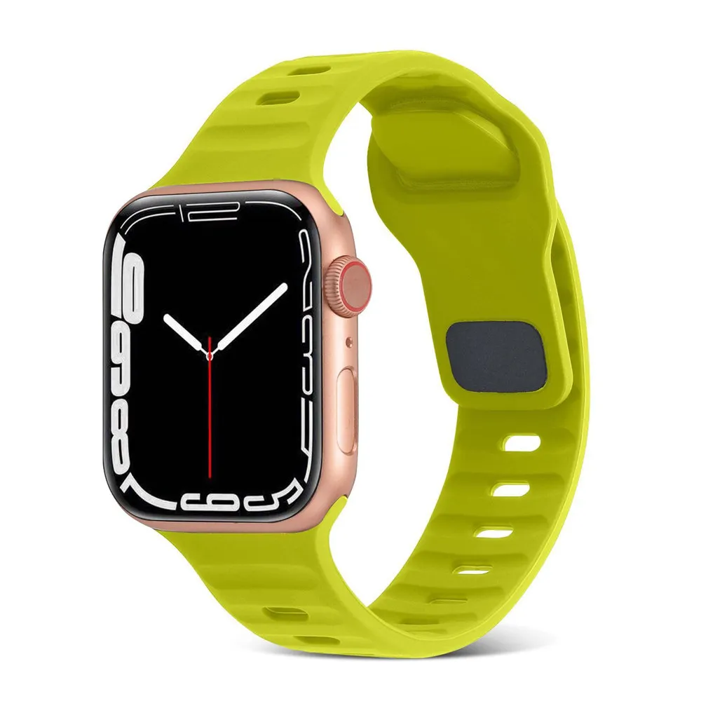 Soft Silicone Waterproof Strap Sport Bands Compatible For Apple Watch Band 38mm 40mm 41mm 42mm 44mm 45mm 49mm