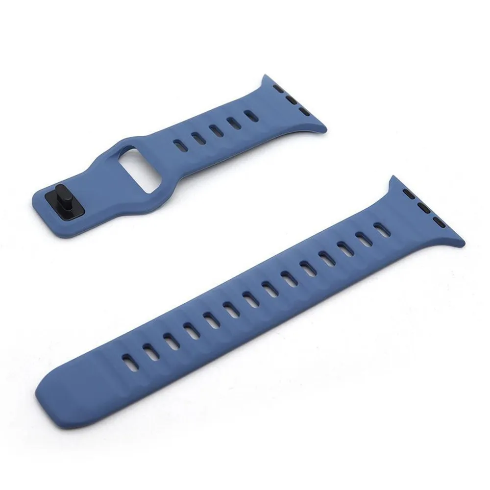 Soft Silicone Waterproof Strap Sport Bands Compatible For Apple Watch Band 38mm 40mm 41mm 42mm 44mm 45mm 49mm