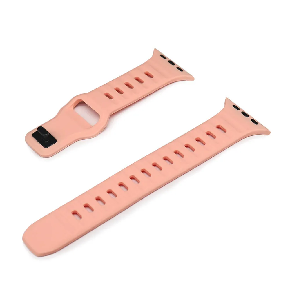 Soft Silicone Waterproof Strap Sport Bands Compatible For Apple Watch Band 38mm 40mm 41mm 42mm 44mm 45mm 49mm