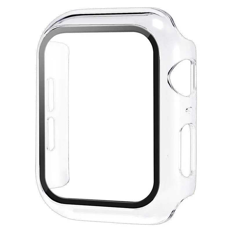 360 Full Screen Protector case iWatch 38mm 42 mm 40mm 44mm 41mm 45mm 49mm Bumper Frame PC Hard Cases With Tempered Glass Film For Watch 5/4/3/2/1 Cover