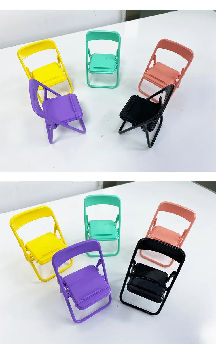 Mini Chair Stand Cute Sweet Creative Can Be Used As Decorative Ornaments Foldable Lazy Drama Mobile Phone Holders