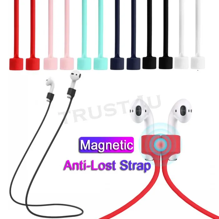 Silicone Cable Cord Headphone Earphone Magnetic Strap For Apple Airpods Anti Lost Strap Magnetic Loop String Rope For Air Pods New one